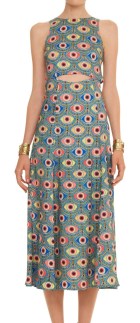 Mara Hoffman Waist Cutout Tea Length Dress