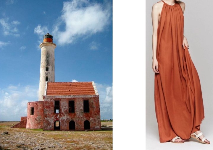 The Lighthouse at Klein Curaçao paired with Heidi Merrick Grecian Dress. 
