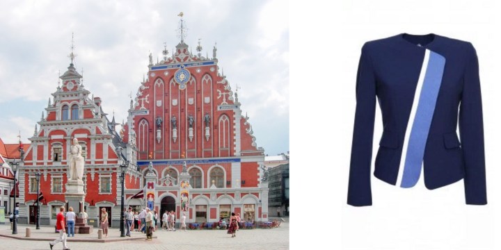 House of Blackheads in Riga, Latvia paired with Narciss Lupine Jacket. 