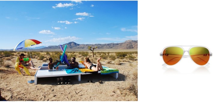 "Social Pool" by Alfredo Barsuglia in the Mojave Desert, CA (Photo c/o ihopeyouenjoythis.com) paired with Ray-Ban Aviator Acetate Sunglasses.