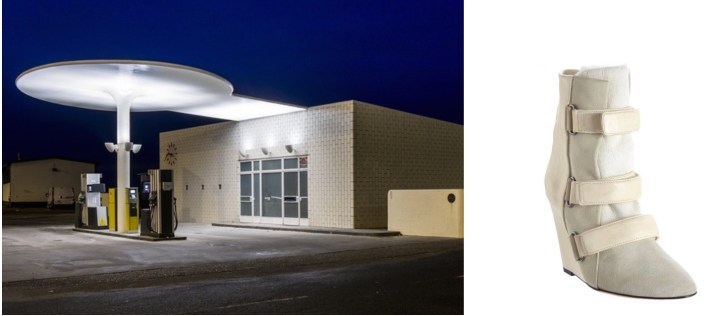 The Uno-X petrol station in Skovshoved, Denmark paired with Isabel Marant Scarlet. 