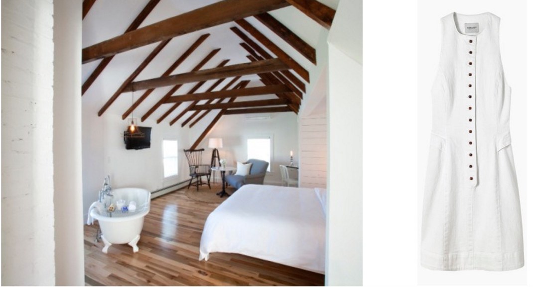 The Loft at the Salt House Inn in Provincetown, RI paired with Rachel Comey Compass Dress.