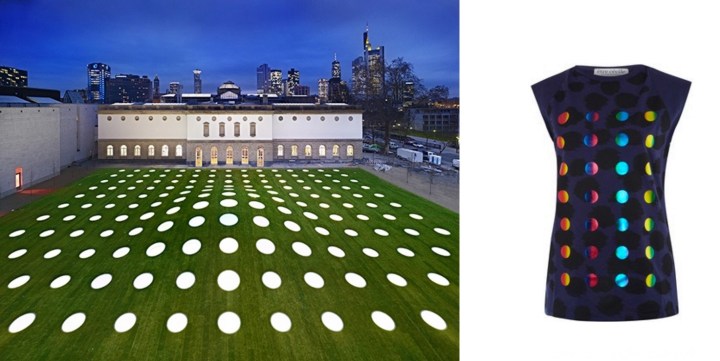 Städel Museum extension in Frankfurt am Main, Germany paired with Etre Cecile Cheetah Foil Dots Tank.