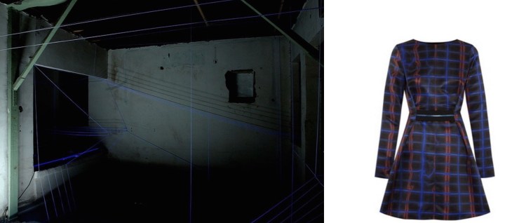 "A-void (yangmeizhu 2)," reMIX Studio's hutong light installation in Beijing paired with Kenzo Satin-Twill Mini. 