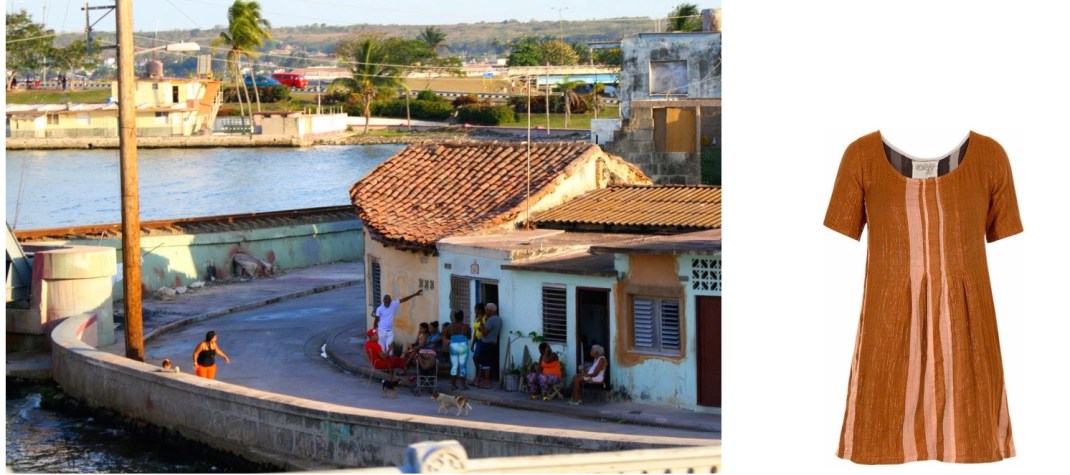 Daryl's view driving through Matanzas, Cuba, en route to Favorito, paired with Ace & Jig Shop Dress.
